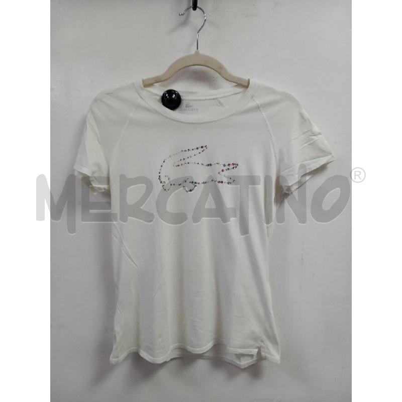 MAGLIA D LACOSTE BIANCO STRASS | Mercatino dell'Usato Roma porta di roma 1