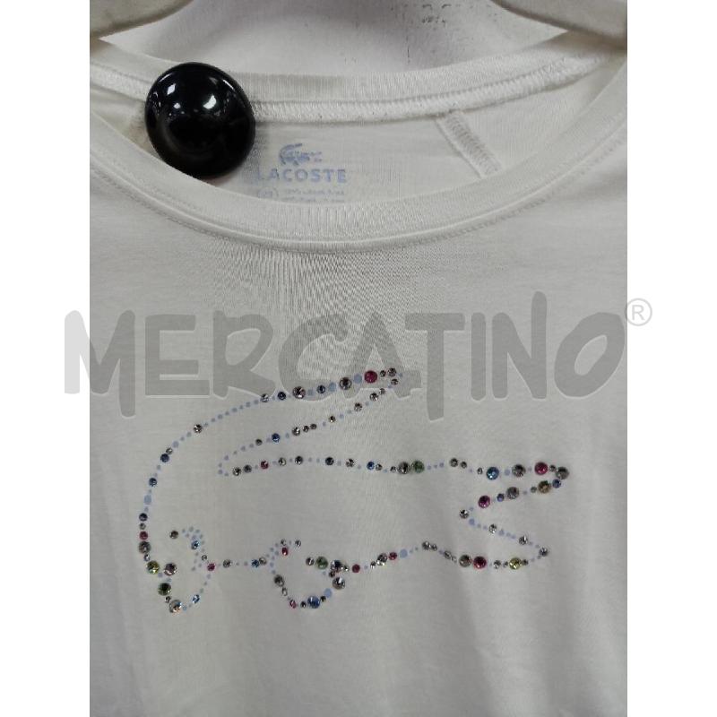 MAGLIA D LACOSTE BIANCO STRASS | Mercatino dell'Usato Roma porta di roma 2