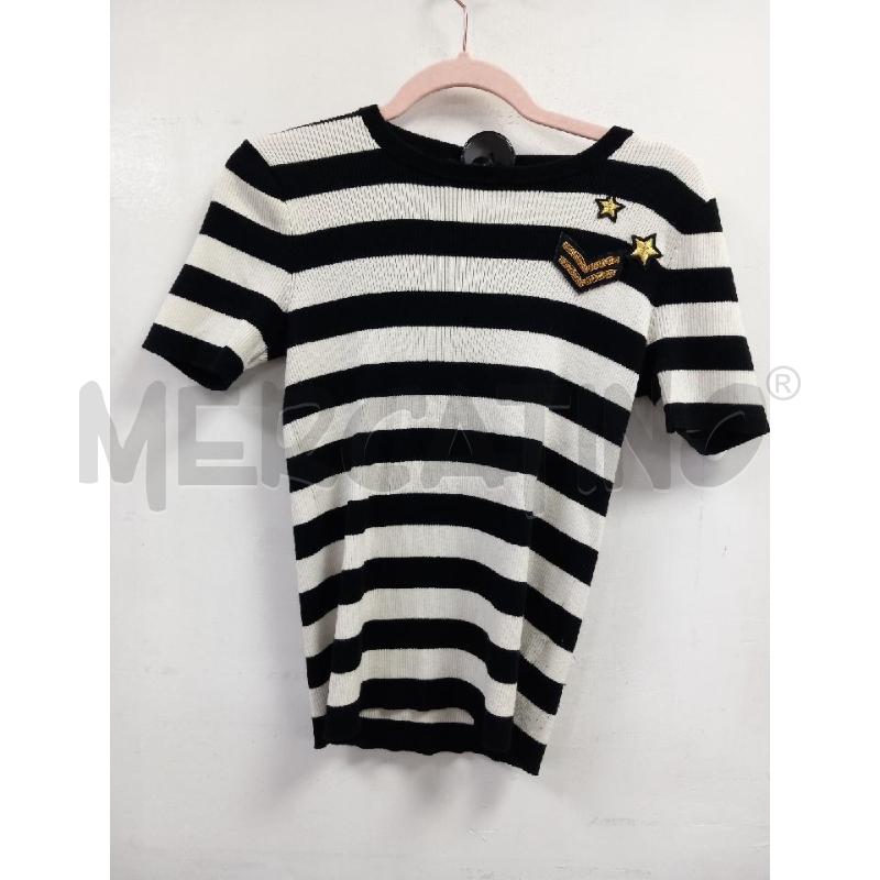 MAGLIA D LAUREN RALPH LAUREN BIANCO NERO RIGHE | Mercatino dell'Usato Roma porta di roma 1
