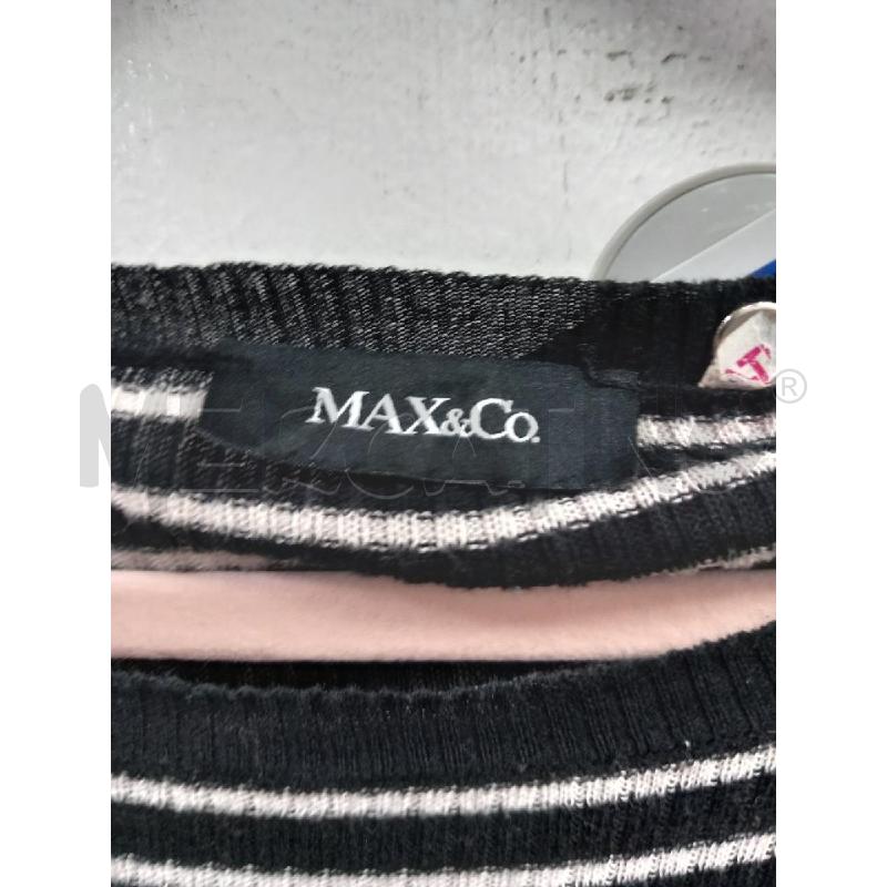 MAGLIA D MAX&CO NERO RIGHE BEIGE | Mercatino dell'Usato Roma porta di roma 2
