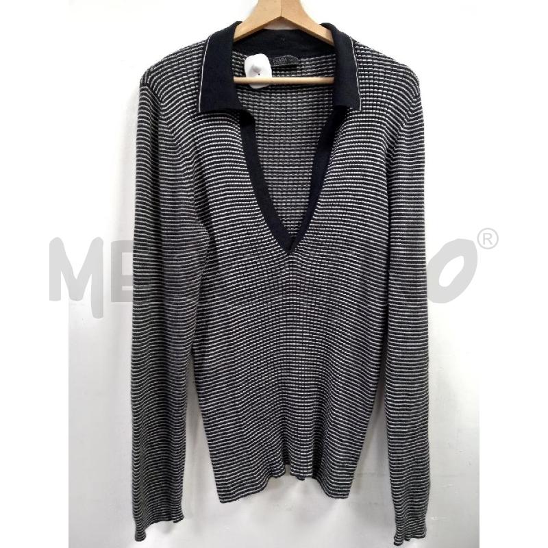 MAGLIA UOMO PRADA RIGHE BIANCA BLU CASHEMERE | Mercatino dell'Usato Roma porta di roma 1