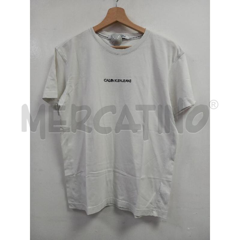 MAGLIA U CALVIN KLEIN JEANS BIANCO | Mercatino dell'Usato Roma porta di roma 1