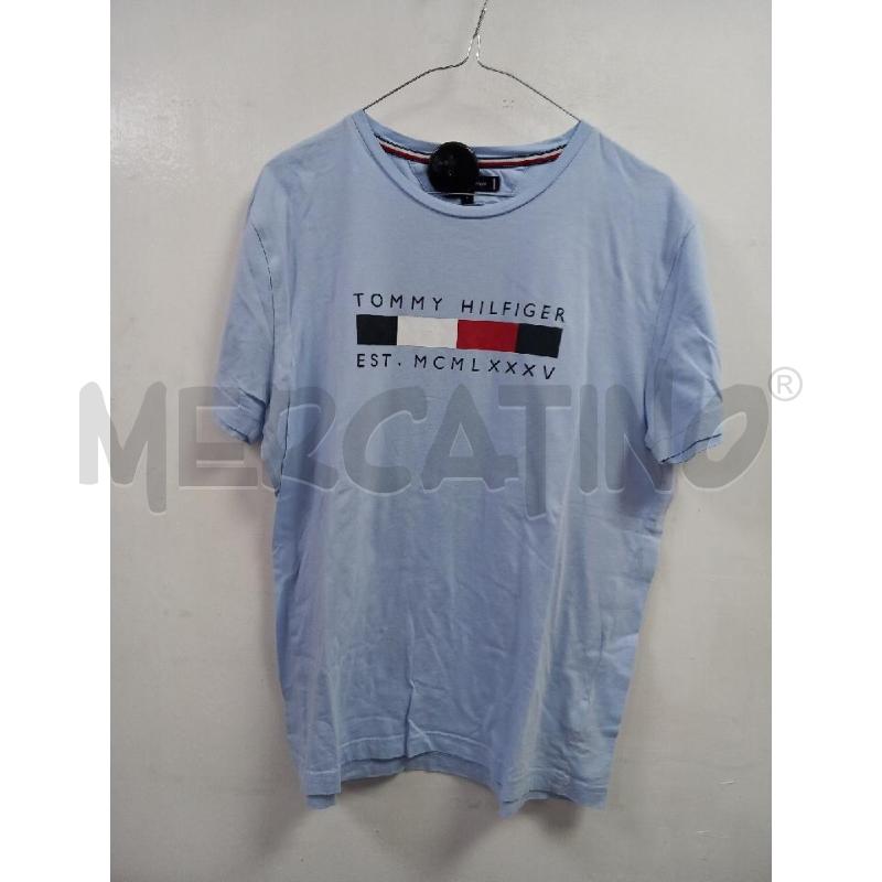 MAGLIA U TOMMY HILFIGER CELESTE | Mercatino dell'Usato Roma porta di roma 1