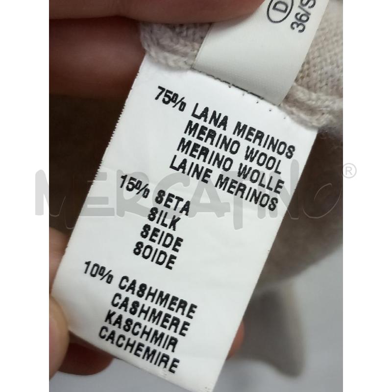 MAGLIONE D FABIANA FILIPPI BEIGE LANA MISTO SETA E CASHMERE | Mercatino dell'Usato Roma porta di roma 3