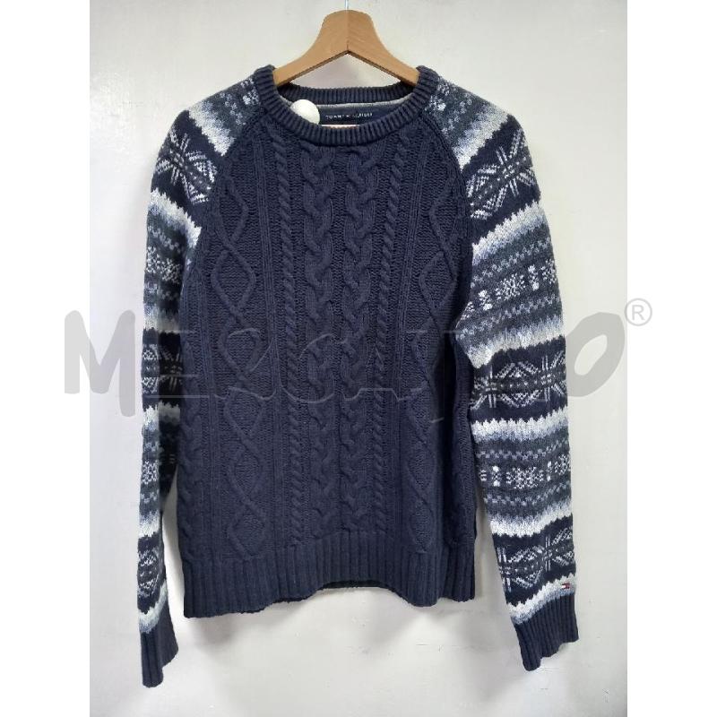 MAGLIONE UOMO TOMMY HILFIGER BLU | Mercatino dell'Usato Roma porta di roma 1