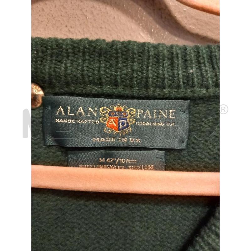 MAGLIONE U ALAN PAINE VERDE PURA LANA | Mercatino dell'Usato Roma porta di roma 2