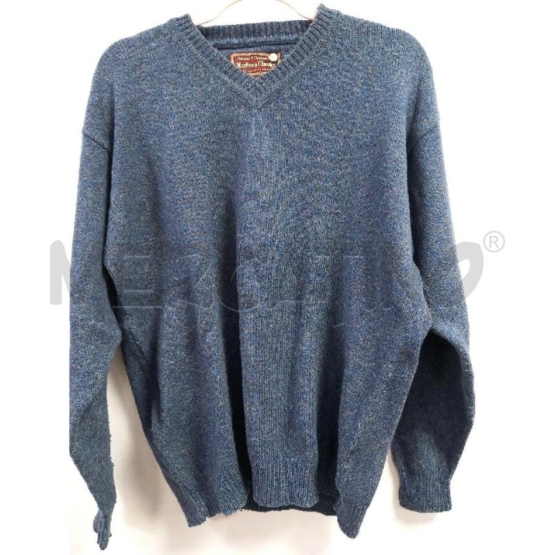 MAGLIONE U MARLBORO CLASSIC BLU MISTO LANA | Mercatino dell'Usato Roma porta di roma 1
