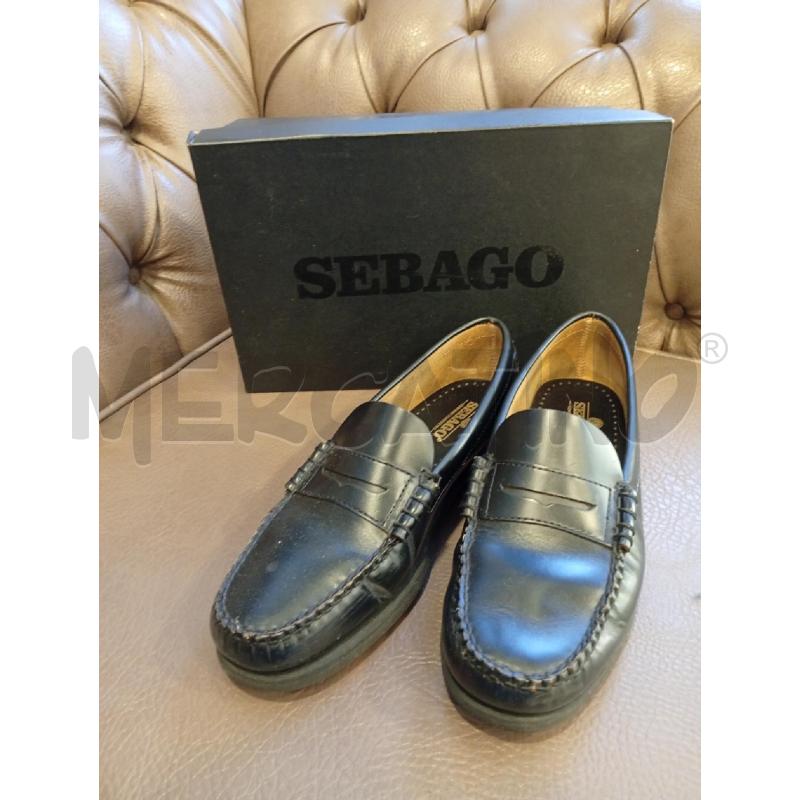 MOCASSINI D SEBAGO NERO SCATOLA | Mercatino dell'Usato Roma porta di roma 1