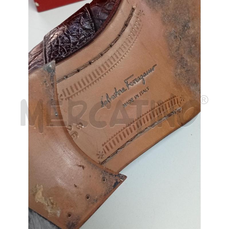 MOCASSINI PELLE UOMO SALVATORE FERRACAMO COCCODRILLO SCATOLA | Mercatino dell'Usato Roma porta di roma 5