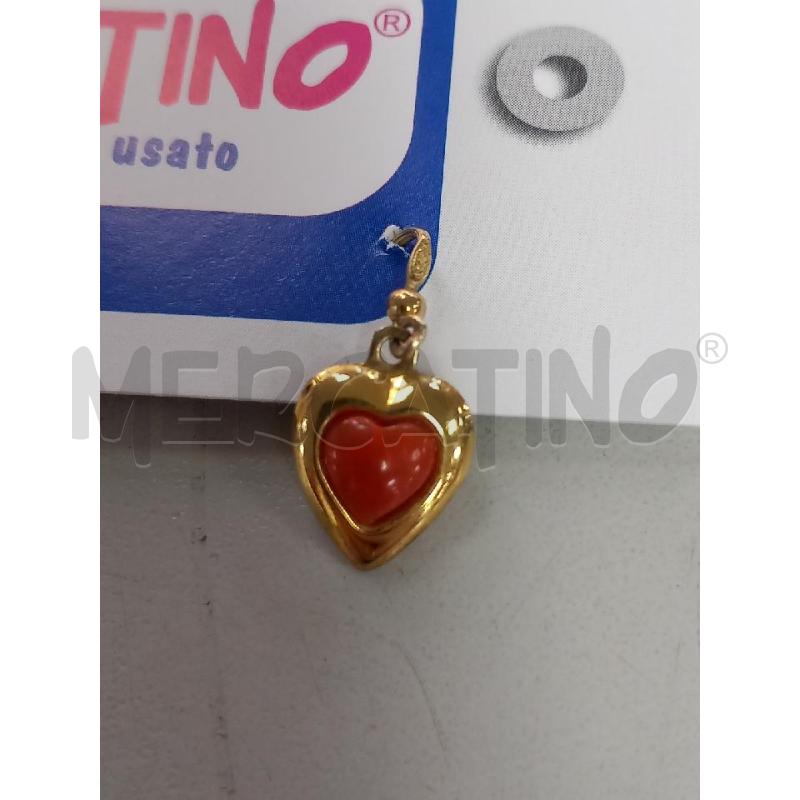 ORECCHINI ARG DORATO CUORE ROSSO | Mercatino dell'Usato Roma porta di roma 2