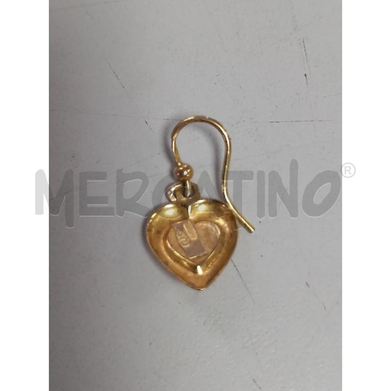 ORECCHINI ARG DORATO CUORE ROSSO | Mercatino dell'Usato Roma porta di roma 4