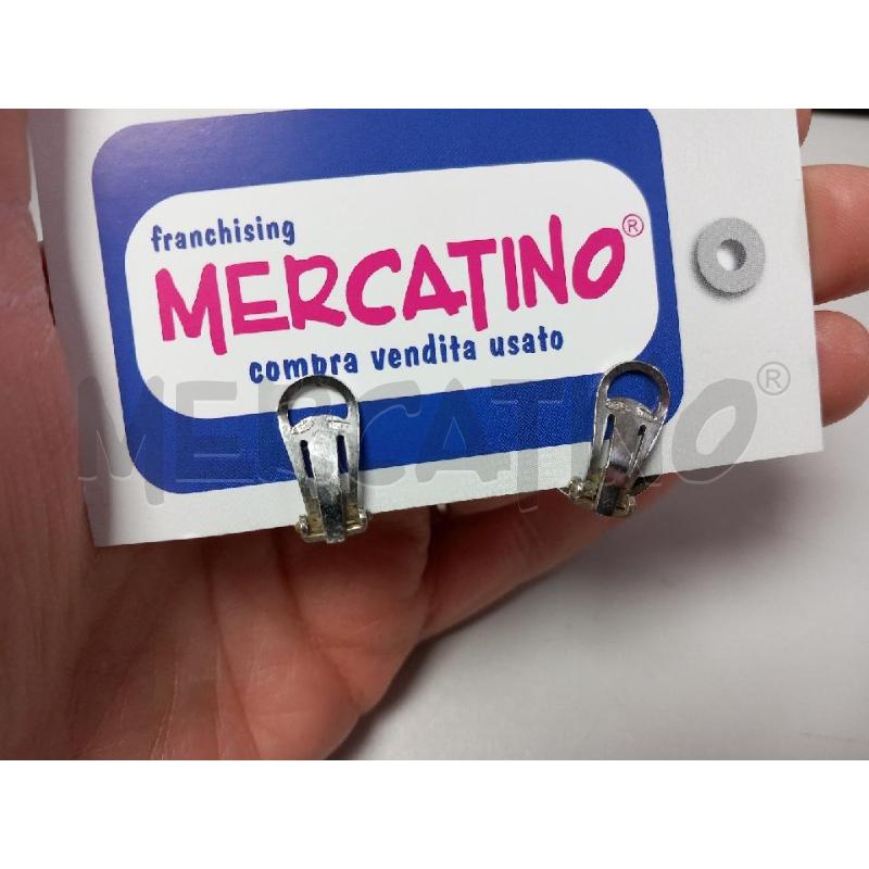 ORECCHINI CLIP ARG TONDI STRASS | Mercatino dell'Usato Roma porta di roma 2