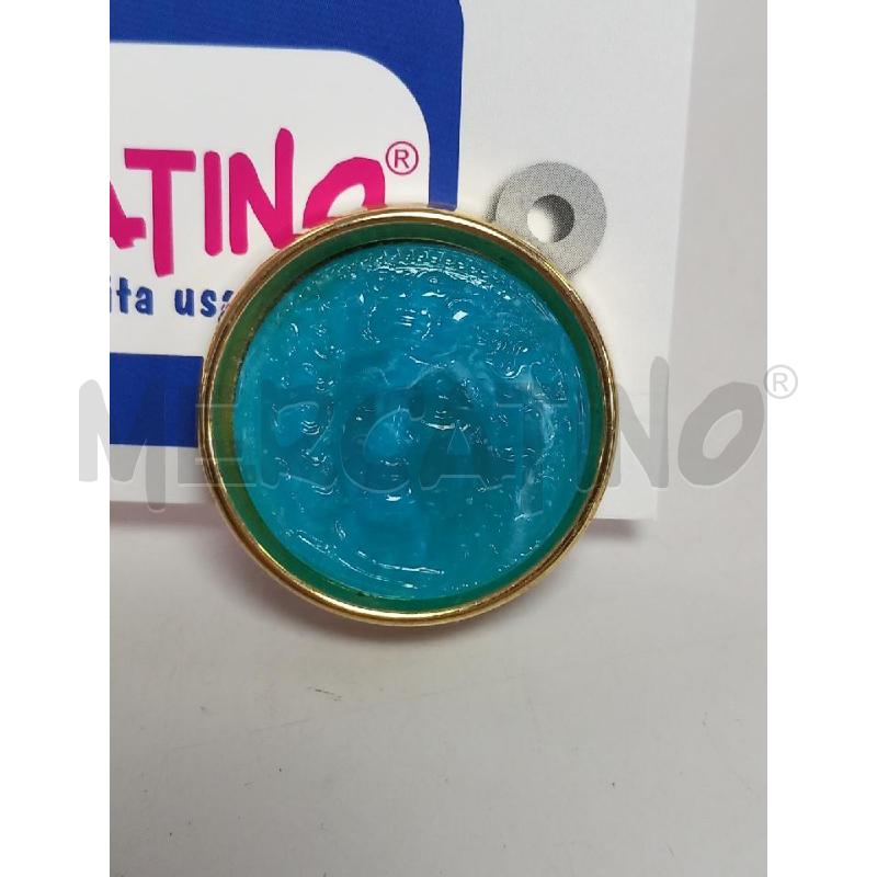 ORECCHINI CLIP DORATO CAMMEO MEDUSA CELESTE | Mercatino dell'Usato Roma porta di roma 2