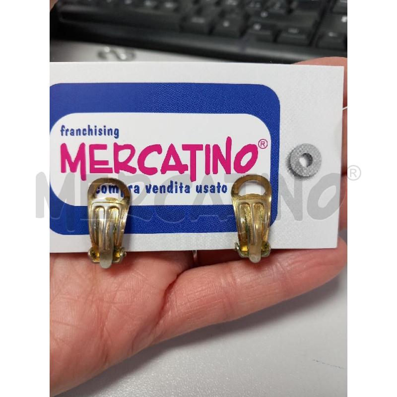 ORECCHINI CLIP DORATO FIORE STRASS CENTRALE ROSSO | Mercatino dell'Usato Roma porta di roma 2