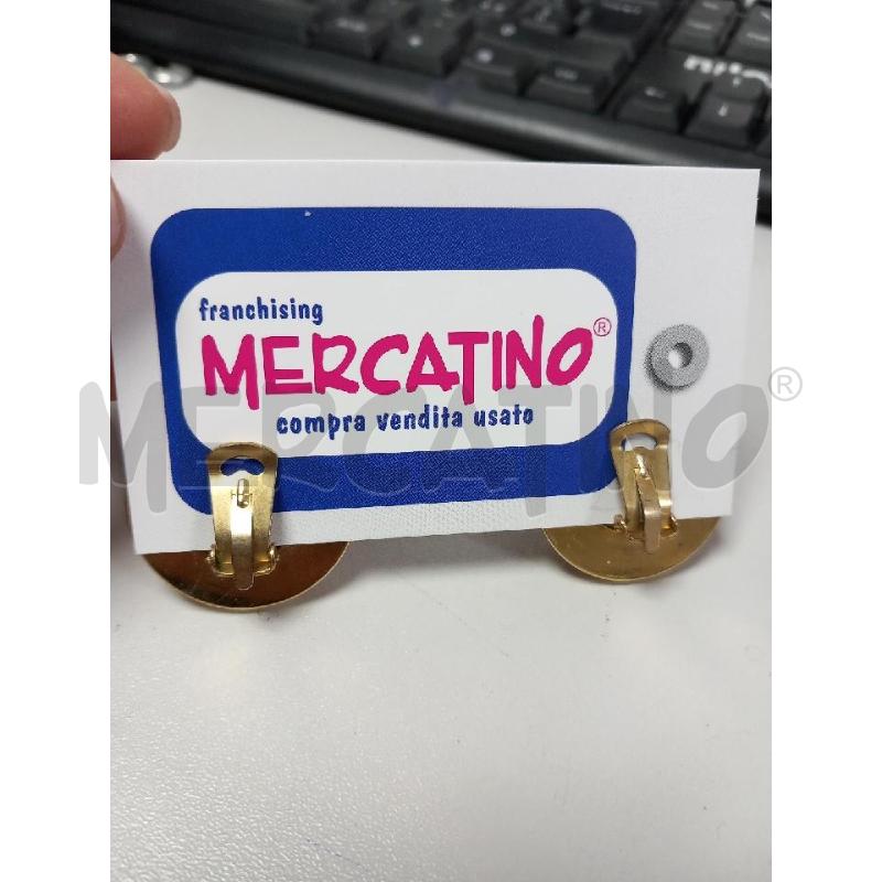 ORECCHINI CLIP TONDI DORATO OPALE ROSA | Mercatino dell'Usato Roma porta di roma 2