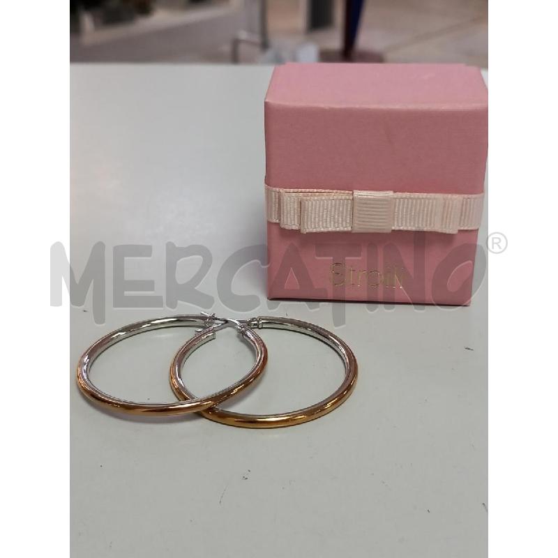 ORECCHINI STROILI CERCHIO ACCIAIO DORATO | Mercatino dell'Usato Roma porta di roma 1