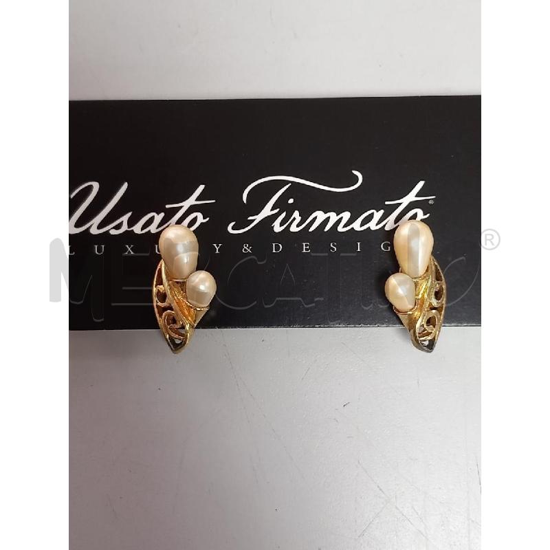ORECCHINI TRIFARI TM DORATO PERLE VINTAGE ANNI 80 | Mercatino dell'Usato Roma porta di roma 1