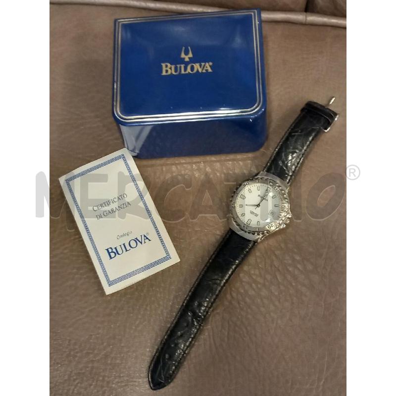 OROLOGIO DA POLSO BULOVA CINTURINO PELLE NERO | Mercatino dell'Usato Roma porta di roma 2