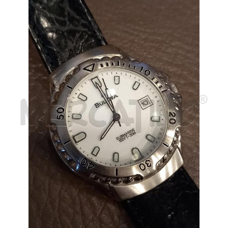 OROLOGIO DA POLSO BULOVA CINTURINO PELLE NERO | Mercatino dell'Usato Roma porta di roma 3