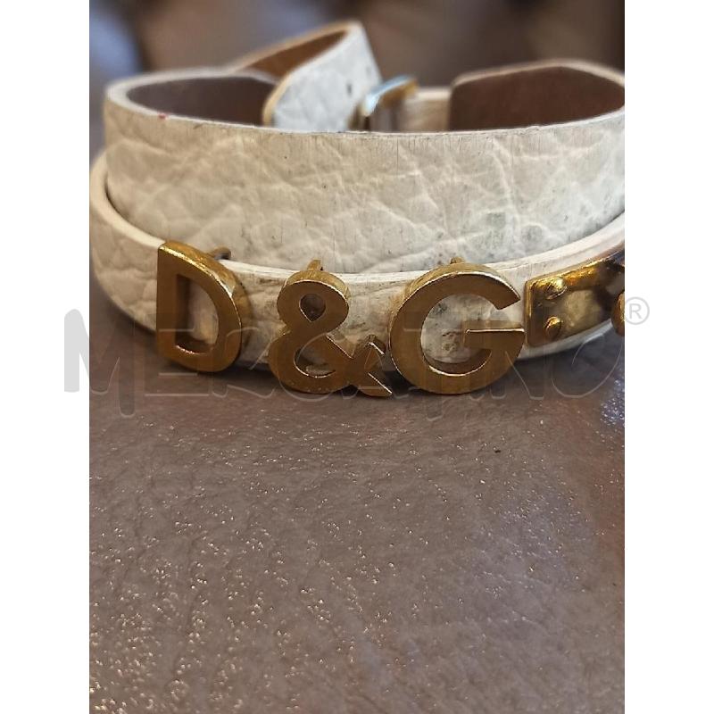 OROLOGIO DOLCE & GABBANA VINTAGE QUADRANTE OVALE METALLO DORATO AL QUARZO CINTURINO IN PELLE BIANCO | Mercatino dell'Usato Roma porta di roma 3