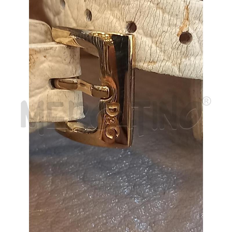 OROLOGIO DOLCE & GABBANA VINTAGE QUADRANTE OVALE METALLO DORATO AL QUARZO CINTURINO IN PELLE BIANCO | Mercatino dell'Usato Roma porta di roma 5