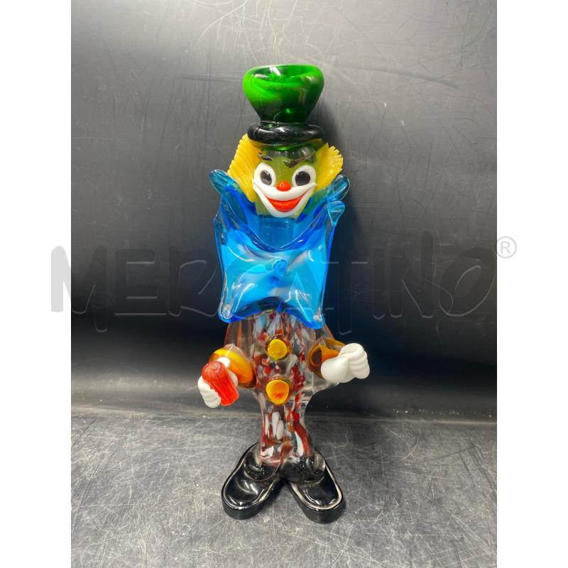 PAGLIACCIO MURANO CLOWN CON BOTTIGLIA | Mercatino dell'Usato Roma porta di roma 1