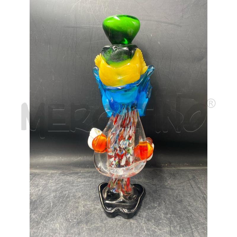 PAGLIACCIO MURANO CLOWN CON BOTTIGLIA | Mercatino dell'Usato Roma porta di roma 2