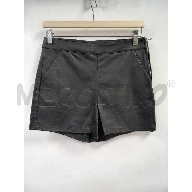 PANTALONCINO DONNA ONLY NERO PELLE | Mercatino dell'Usato Roma porta di roma 1