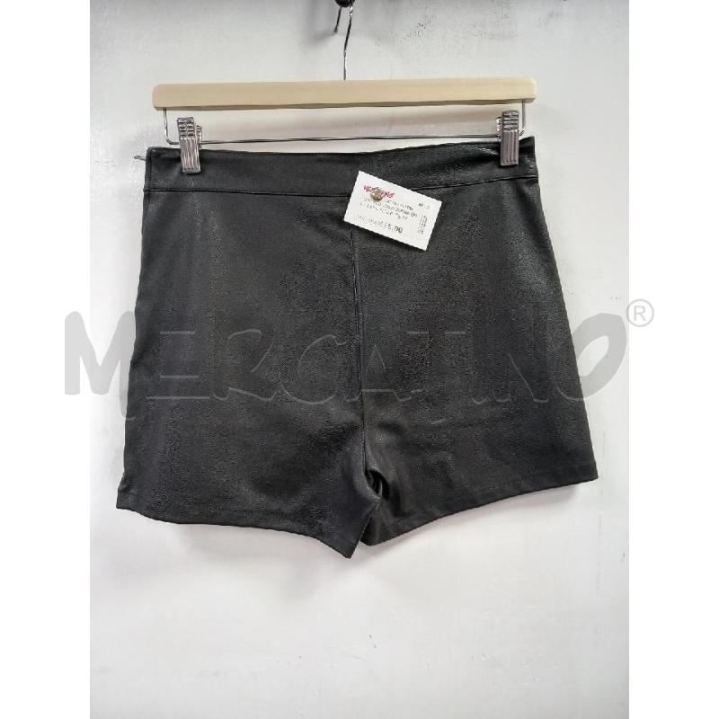 PANTALONCINO DONNA ONLY NERO PELLE | Mercatino dell'Usato Roma porta di roma 2