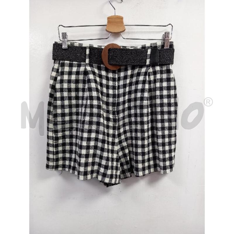 PANTALONCINO DONNA ZARA QUADRI BIA NERO | Mercatino dell'Usato Roma porta di roma 1
