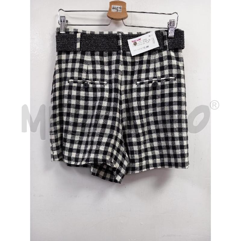 PANTALONCINO DONNA ZARA QUADRI BIA NERO | Mercatino dell'Usato Roma porta di roma 2
