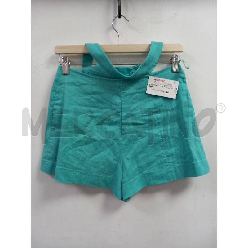 PANTALONCINO D PATRIZIA PEPE TURCHESE MISTO LINO | Mercatino dell'Usato Roma porta di roma 2