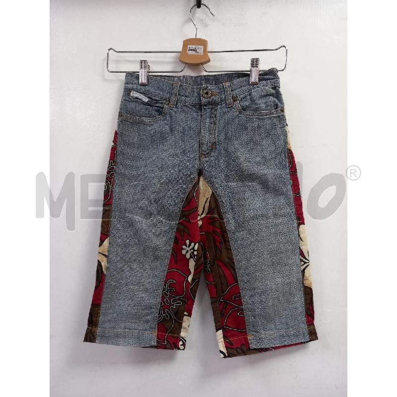 PANTALONE B DOLCE&GABBANA JUNIOR BLU DENIM FANTASIA FLOREALE  | Mercatino dell'Usato Roma porta di roma 1
