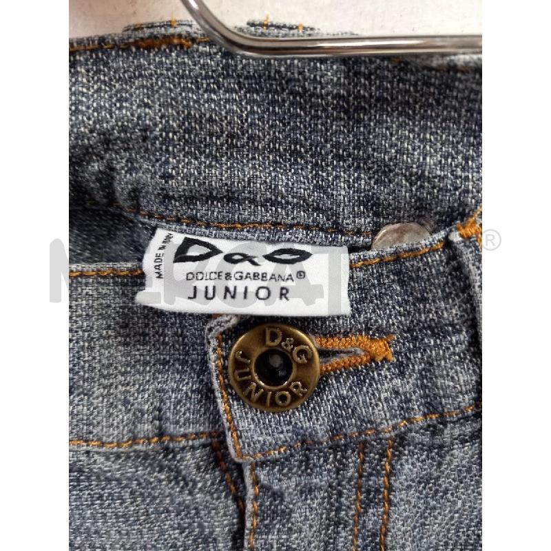PANTALONE B DOLCE&GABBANA JUNIOR BLU DENIM FANTASIA FLOREALE  | Mercatino dell'Usato Roma porta di roma 2
