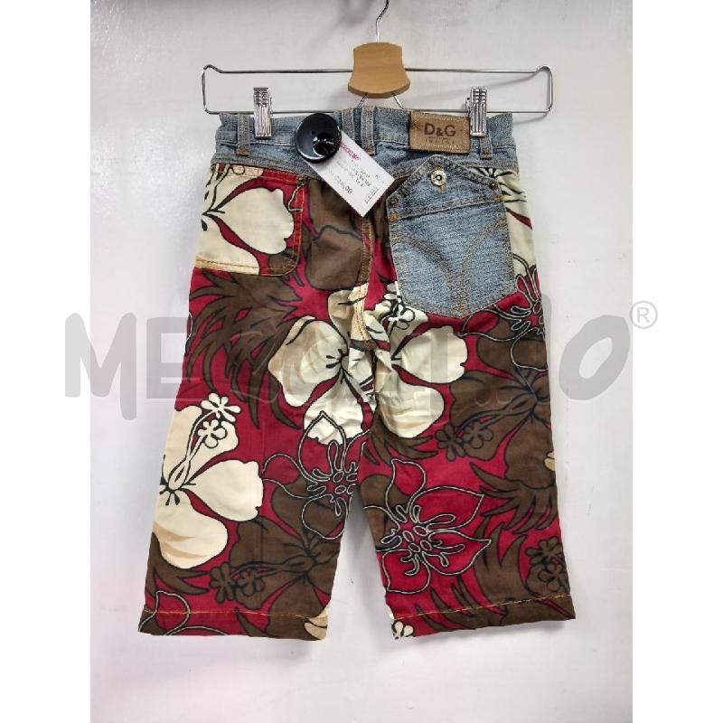 PANTALONE B DOLCE&GABBANA JUNIOR BLU DENIM FANTASIA FLOREALE  | Mercatino dell'Usato Roma porta di roma 3