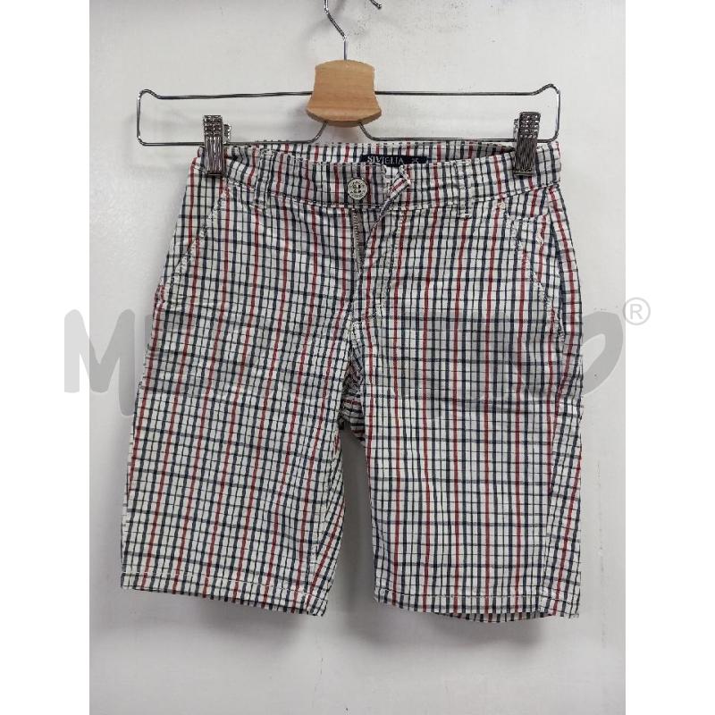 PANTALONE B SIVIGLIA BIANCO TARTAN ROSSO GRIGIO | Mercatino dell'Usato Roma porta di roma 1