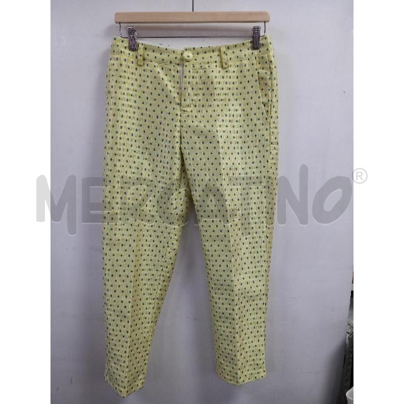PANTALONE DONNA ANONYME GIALLO FANTASIA BLU | Mercatino dell'Usato Roma porta di roma 1
