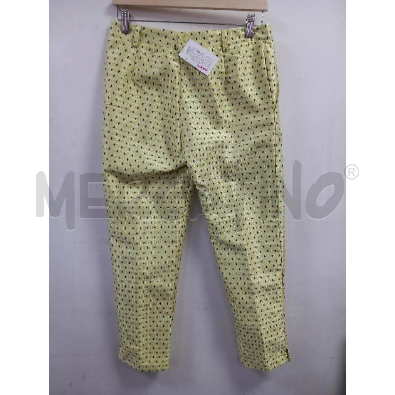 PANTALONE DONNA ANONYME GIALLO FANTASIA BLU | Mercatino dell'Usato Roma porta di roma 2