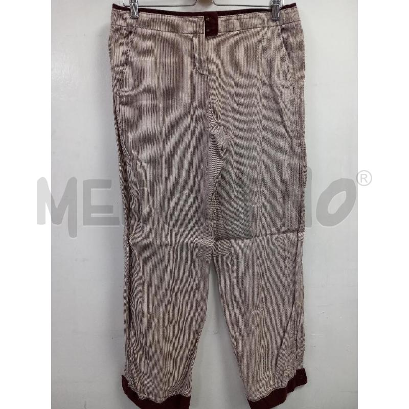 PANTALONE DONNA MAX&CO LINO E COTNE RIGHE BORDEAUX | Mercatino dell'Usato Roma porta di roma 1