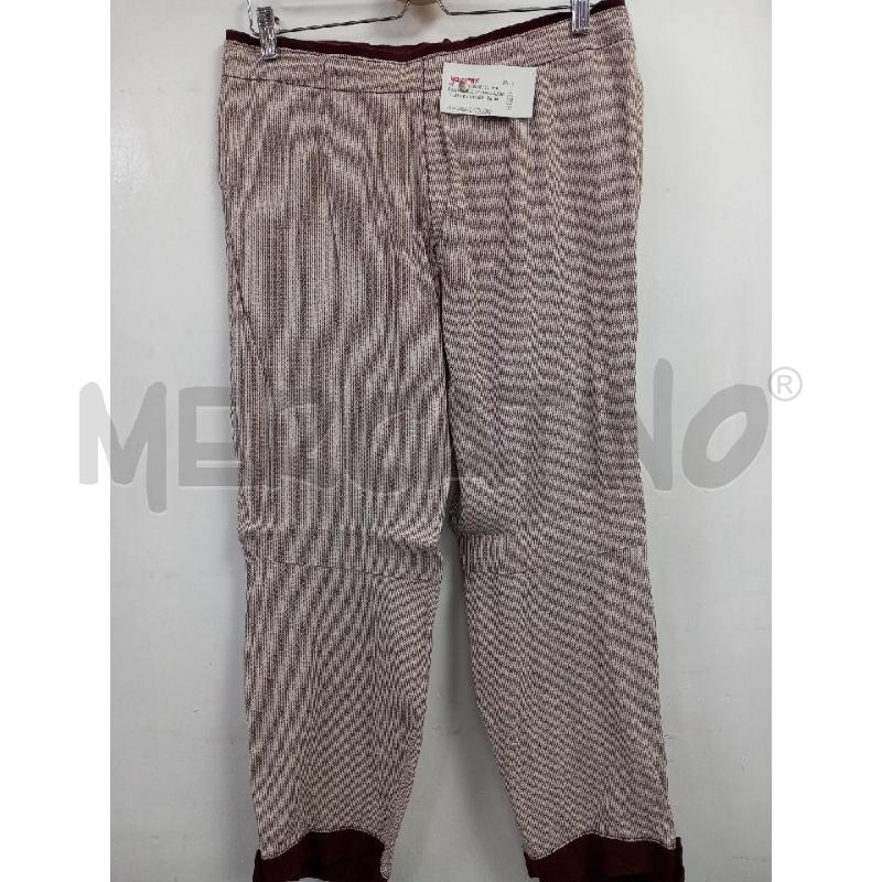 PANTALONE DONNA MAX&CO LINO E COTNE RIGHE BORDEAUX | Mercatino dell'Usato Roma porta di roma 2