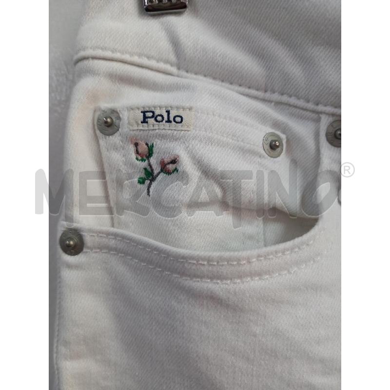 PANTALONE DONNA POLO RALPH LAUREN BIANCHI FIORELLINI | Mercatino dell'Usato Roma porta di roma 4