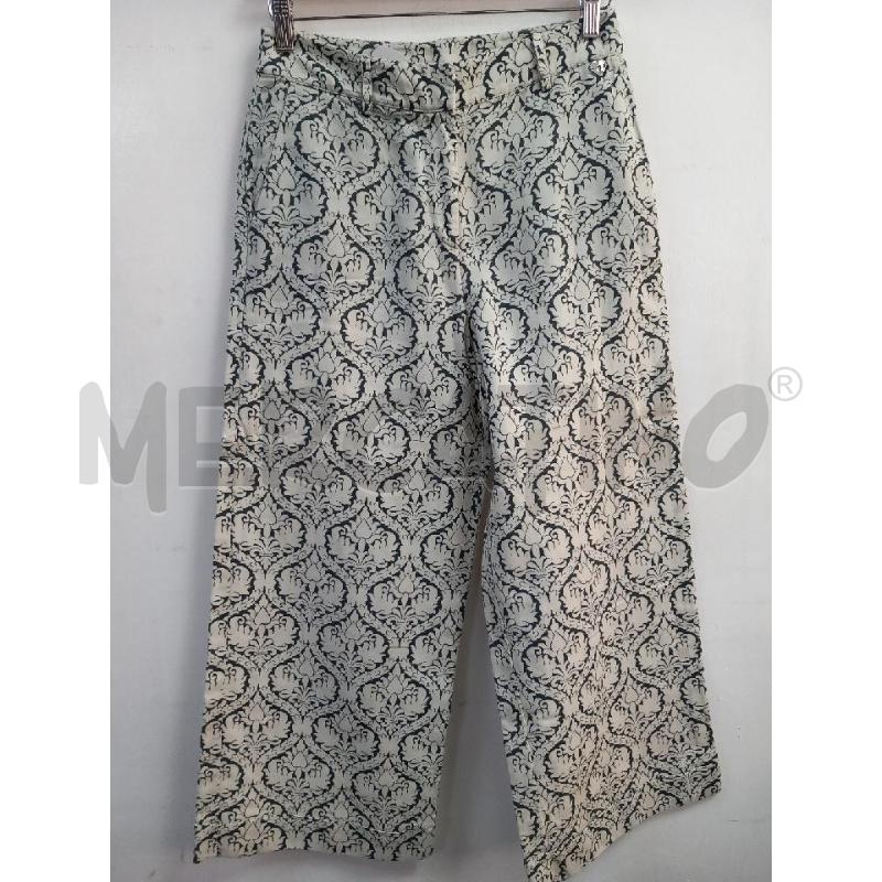 PANTALONE DONNA TWIN SET BIA FANTASIA LINO E COTONE | Mercatino dell'Usato Roma porta di roma 1