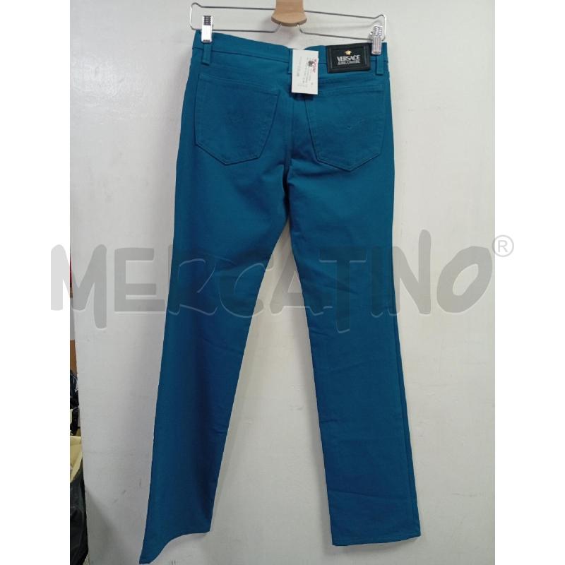 PANTALONE DONNA VERSACE COUTURE PETROLIO | Mercatino dell'Usato Roma porta di roma 3
