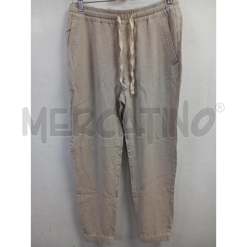PANTALONE DONNA ZARA BEIGE LINO | Mercatino dell'Usato Roma porta di roma 1