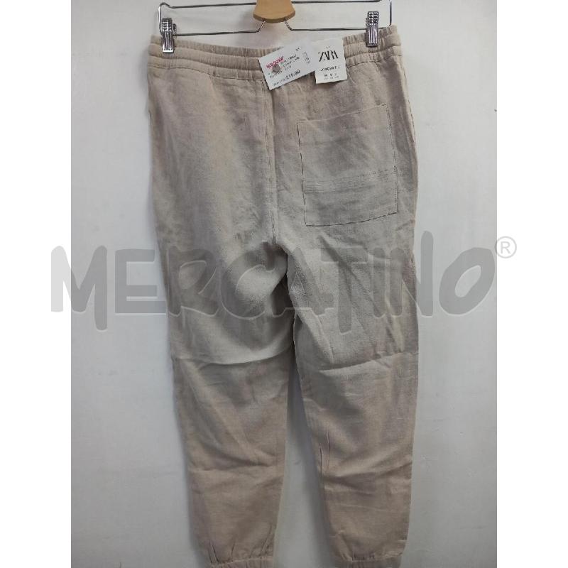 PANTALONE DONNA ZARA BEIGE LINO | Mercatino dell'Usato Roma porta di roma 2