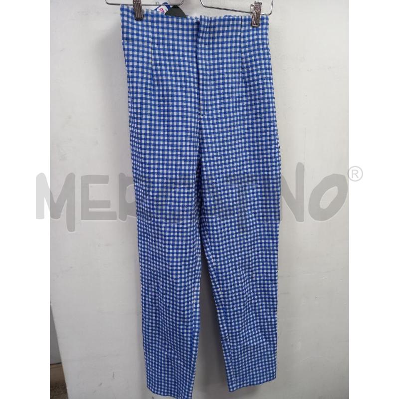 PANTALONE DONNA ZARA QUADRETTI BLU BIANCHI | Mercatino dell'Usato Roma porta di roma 1