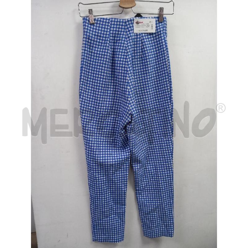 PANTALONE DONNA ZARA QUADRETTI BLU BIANCHI | Mercatino dell'Usato Roma porta di roma 2