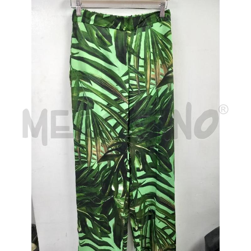 PANTALONE DONNA ZARA VERDE FANTASIA | Mercatino dell'Usato Roma porta di roma 1