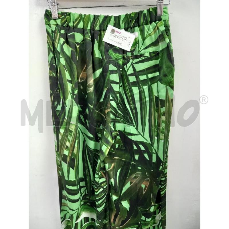 PANTALONE DONNA ZARA VERDE FANTASIA | Mercatino dell'Usato Roma porta di roma 2