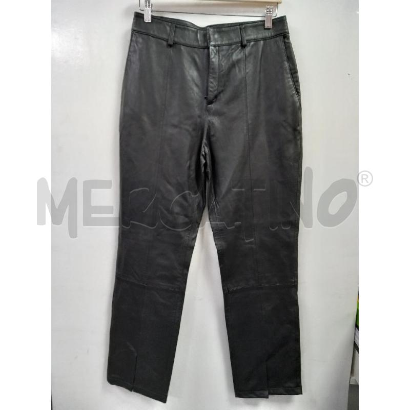PANTALONE D 8 BY YOOX PELLE NERO AGNELLO | Mercatino dell'Usato Roma porta di roma 1